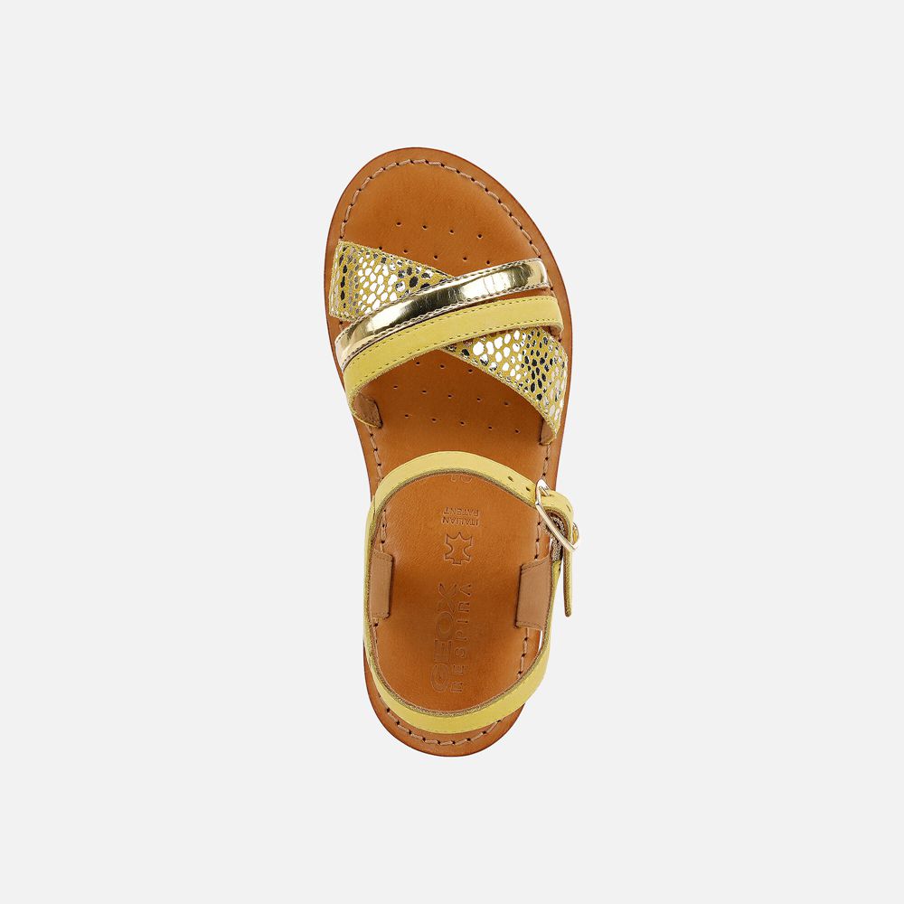 Sandalias Geox Menina Amarelas - Eolie - FXBGO5248